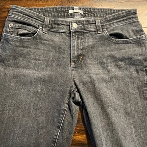 Eileen Fisher Grey Straight Leg Mid Rise Jeans